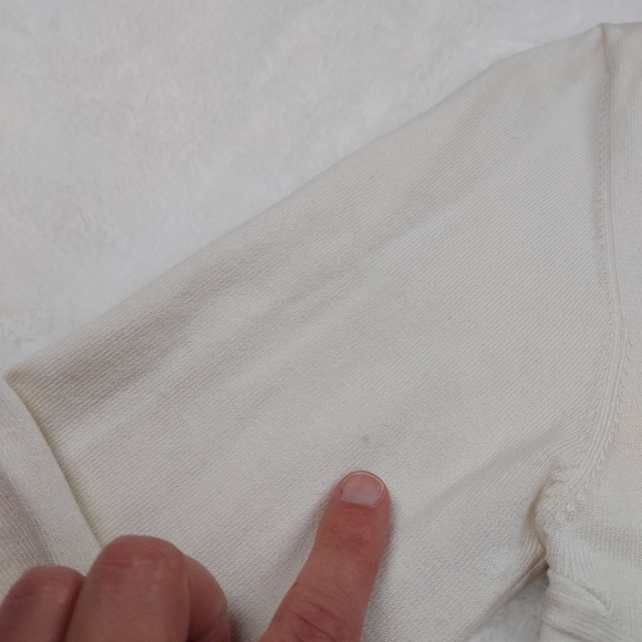 Vermani Silk Blend Long Sleeve Shirt V Neck Pull Over Sweater Stretch Size XL - Picture 5 of 11